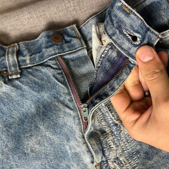 Vintage 70s/80s Levi’s Orange Tab Distressed Denim Jeans 24x31 USA - Picture 12 of 16